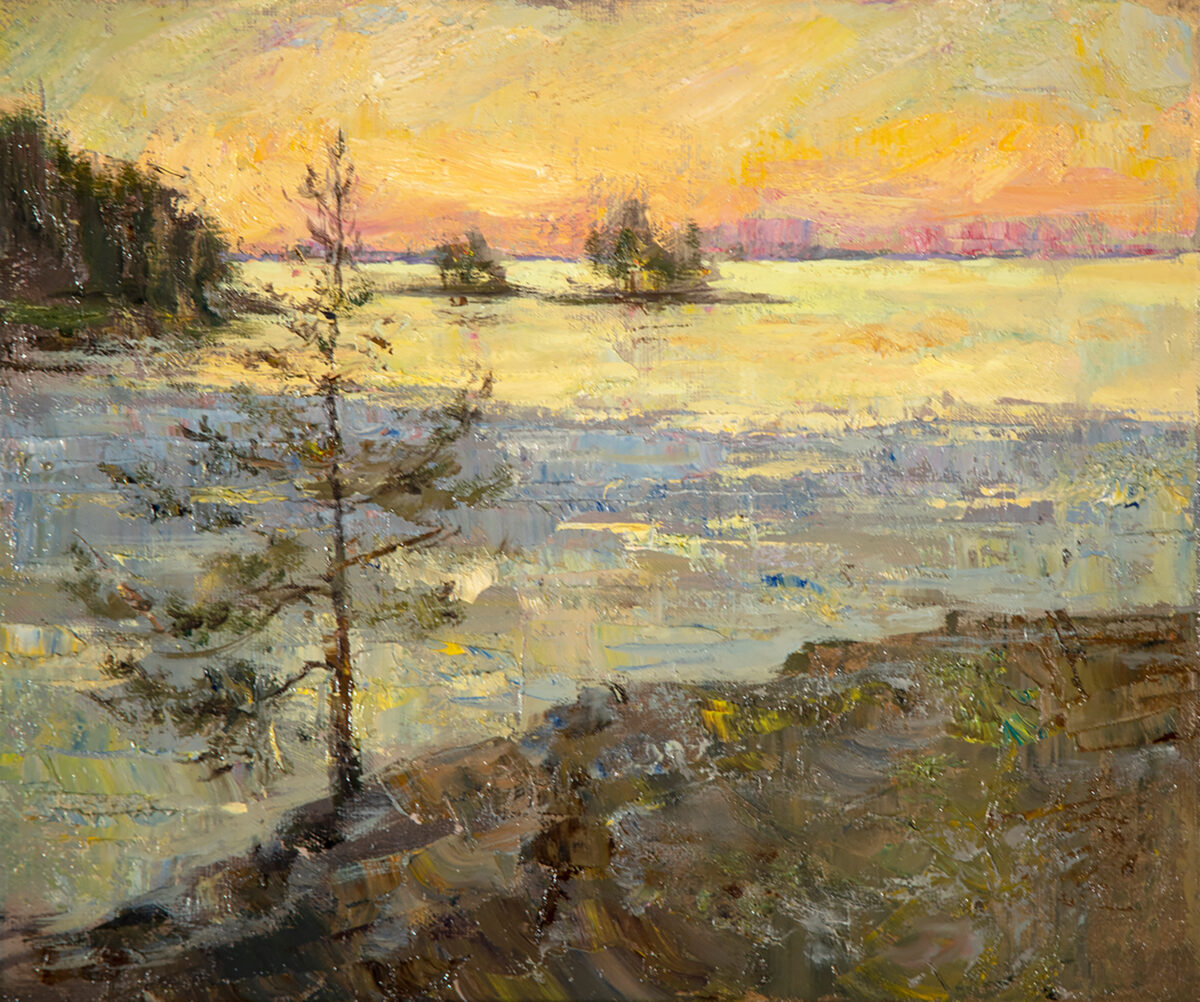 Sunset on Ladoga